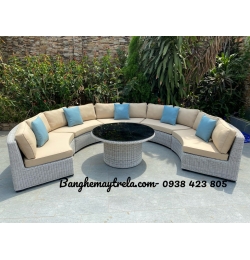 Sofa mây nhựa ngoài trời NH365