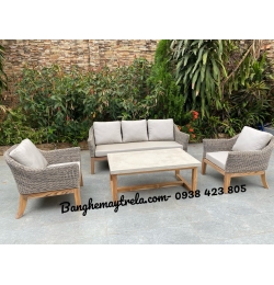 Bàn ghế sofa mây nhựa NH370