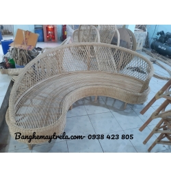 Sofa mây tự nhiên uốn cong MA743