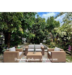 Sofa mây nhựa ngoài trời NH371