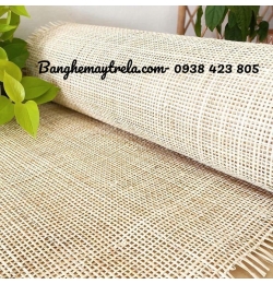 Mây đan caro màu trắng làm cánh tủ MA842