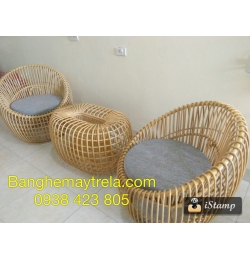 Bàn ghế mây tự nhiên MA1