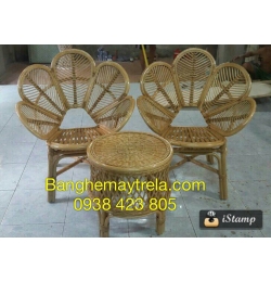 Bàn ghế mây tự nhiên MA8