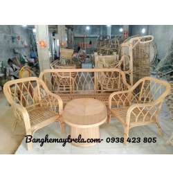 Bàn ghế sofa mây MA373