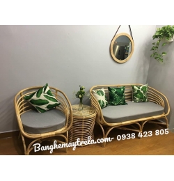 Bàn ghế mây phòng khách MA490