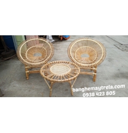Bàn ghế uống trà mây tự nhiên MA5
