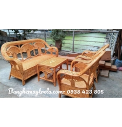 Bàn ghế mây tự nhiên phòng khách MA610
