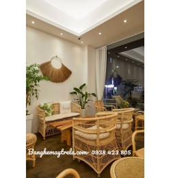 Bàn ghế sofa mây phòng khách hiện đại MA637