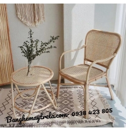 Bàn ghế mây phòng ngủ MA479