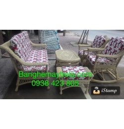 Bàn ghế mây tự nhiên MA20