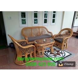 Bàn ghế mây tự nhiên MA78
