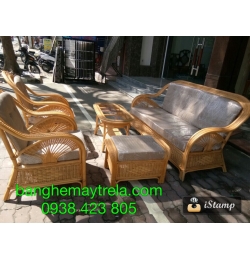Bàn ghế mây tự nhiên MA61