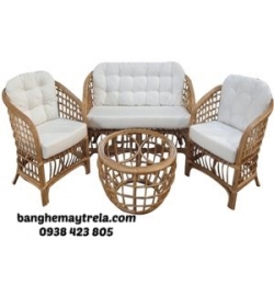 Bàn ghế sofa mây MA131