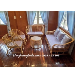 Bàn ghế sofa mây tự nhiên MA657