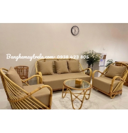 Bàn ghế sofa mây phòng khách MA689