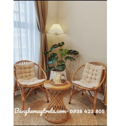Bàn ghế sò mây phòng ngủ MA593