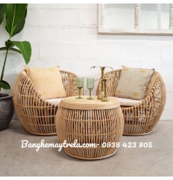 Bàn ghế mây uống trà MA655