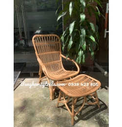 Ghế mây thư giãn đọc sách kèm đôn gác chân MA475