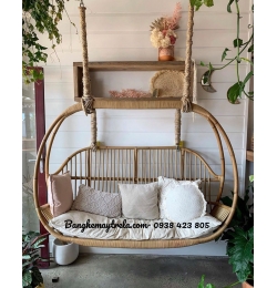 Ghế xích đu đôi mây tre MA503